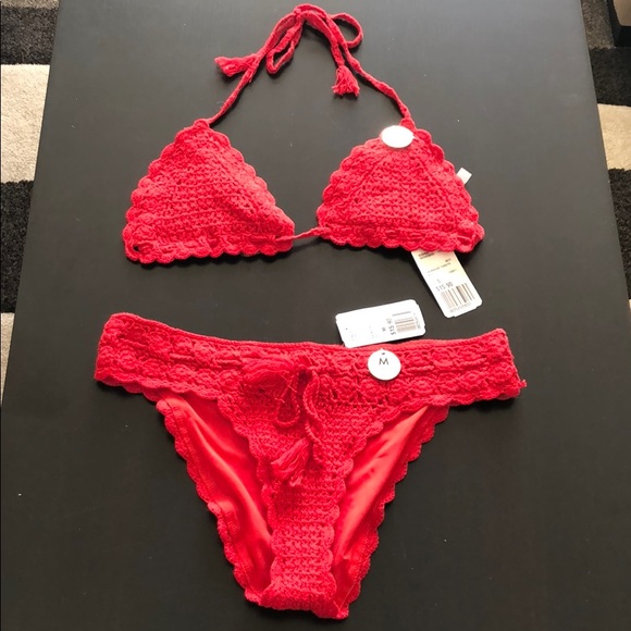 crochet bikini set forever 21